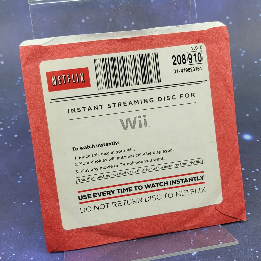 Netflix Instant Streaming Disc for Nintendo Wii RVL-006 USA 2010